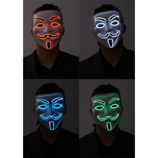 Neon Light Up Vendetta Mask