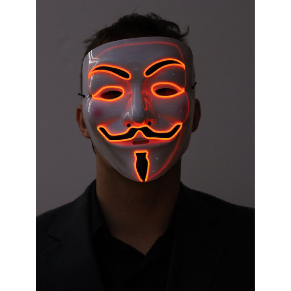 Neon Light Up Vendetta Mask