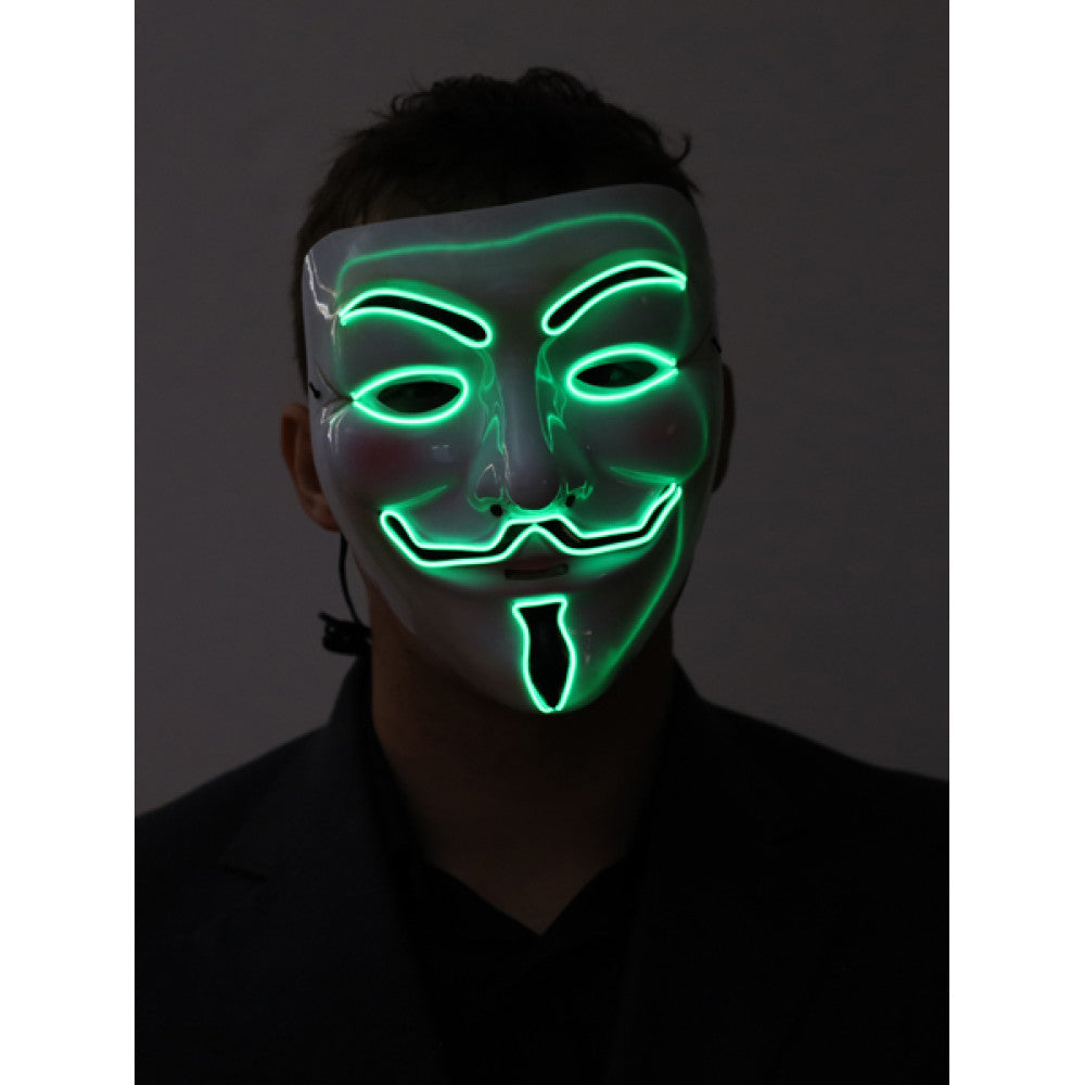 Neon Light Up Vendetta Mask