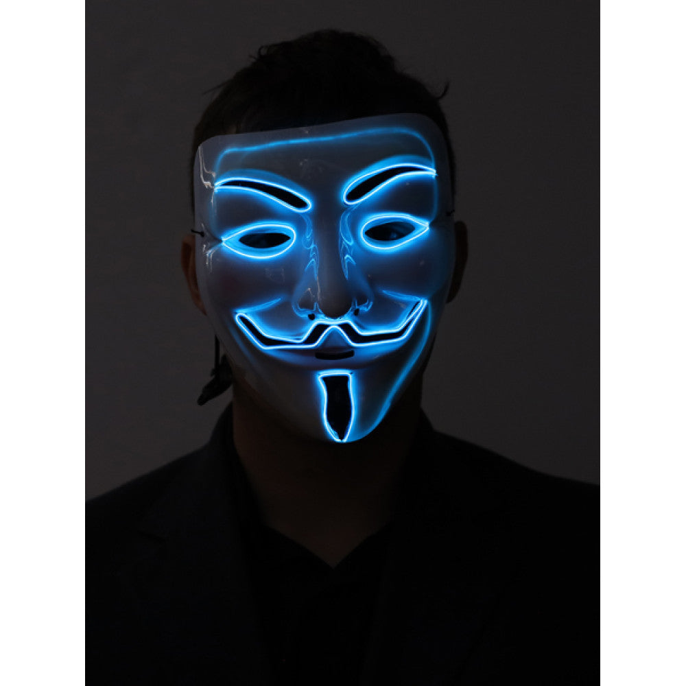 Neon Light Up Vendetta Mask