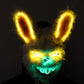 Neon Light-Up Furry Rabbit Mask