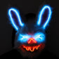 Neon Light-Up Furry Rabbit Mask