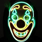 Neon Light-Up Rainbow Clown Mask
