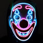 Neon Light-Up Rainbow Clown Mask