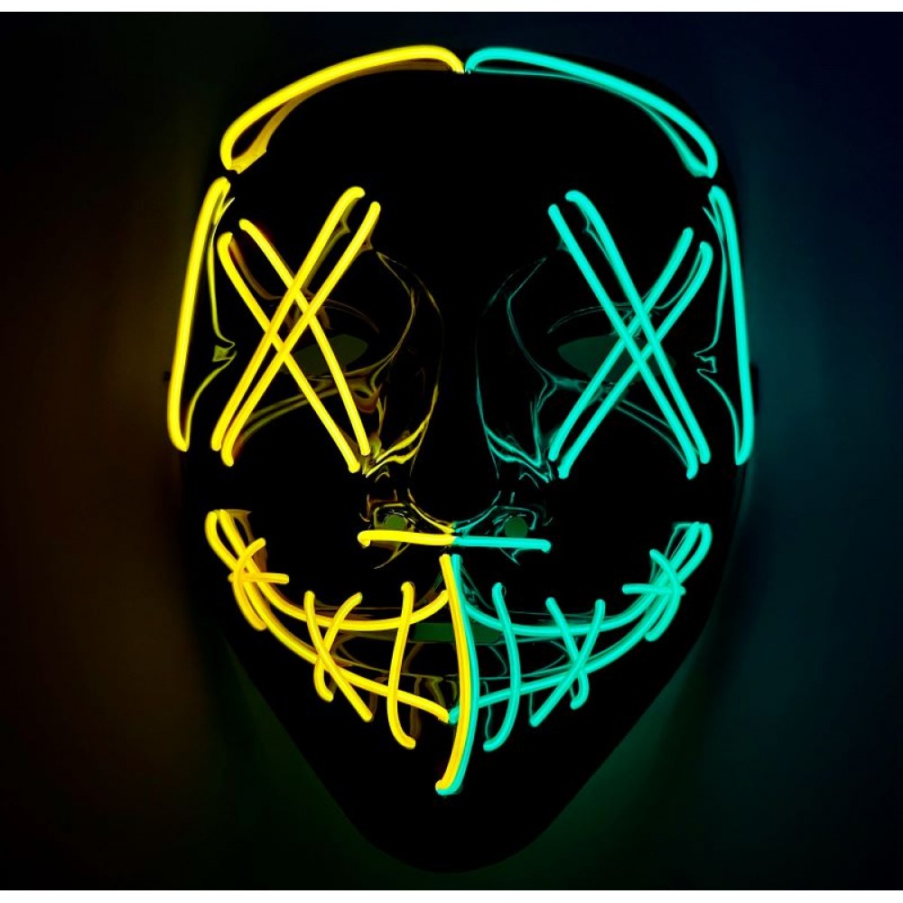 Neon Light-Up Rainbow Masks