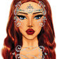 Pixie Face Jewels Sticker