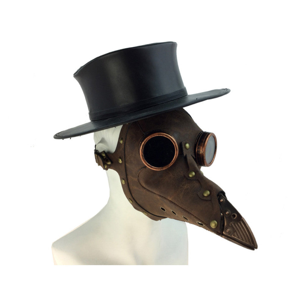 Plague Dr Brown Mask w/Goggles