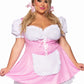 Women's Plus Gingham Dress: Pink/White
