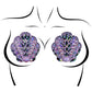 Purple Shell Adhesive Nipple Stickers