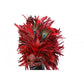 Red Carnival Feather Mask