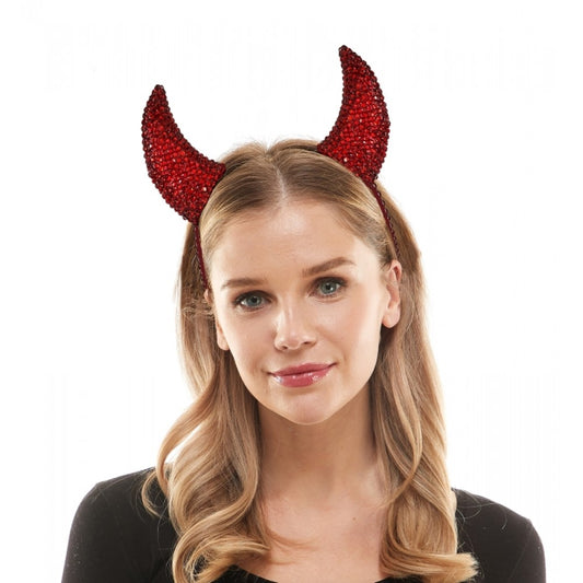 Red Devil Horns Headband