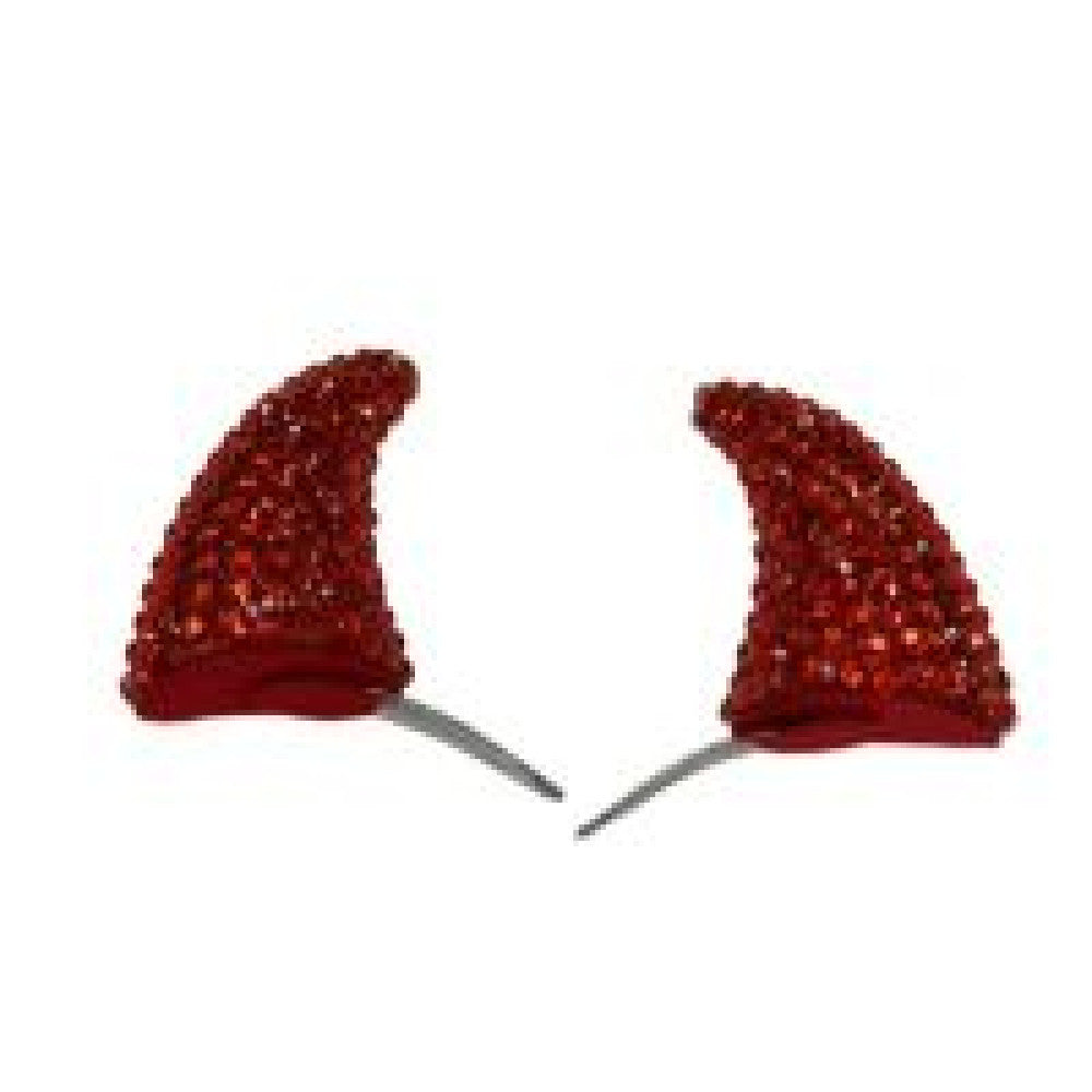 Rhinestone Devil Horns Hair Clips