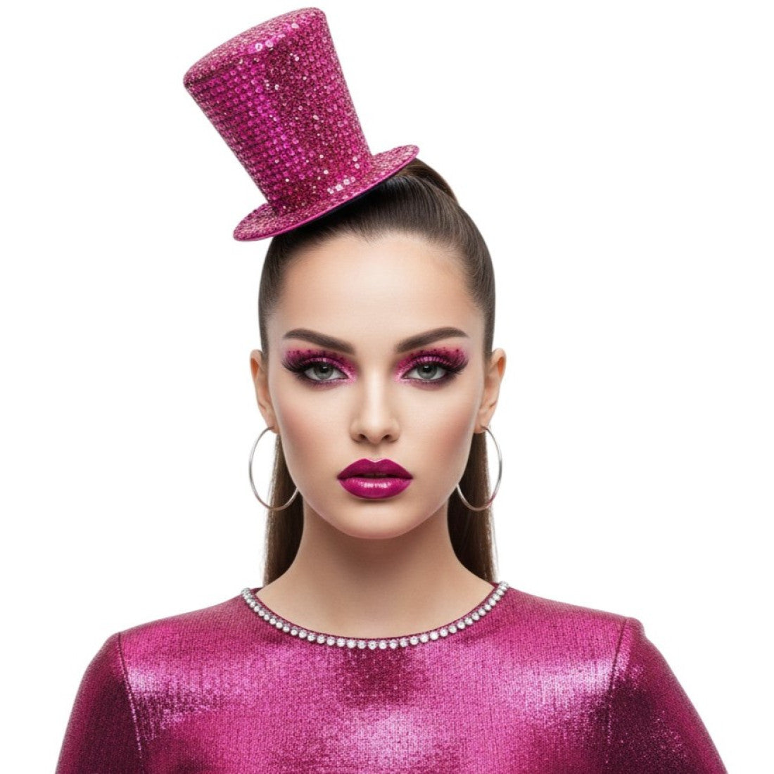 Rhinestone Mini Top Hat Headband