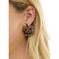 Rhinestone Pumpkin Earrings