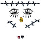 Face Jewels Sticker: Stitches