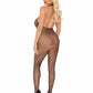 Seamless Fishnet High Neck Halter Bodystocking