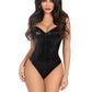 Sequin Boned Snap Crotch Bodysuit