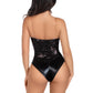 Sequin Boned Snap Crotch Bodysuit