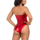 Sequin Boned Snap Crotch Bodysuit