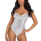 Sequin Boned Snap Crotch Bodysuit