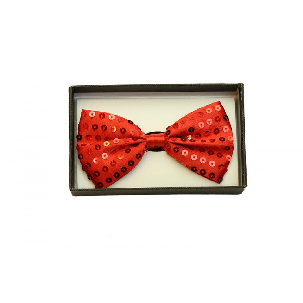 Sequin Bowtie - Red