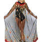 Sheer Glitter Flame Devil Cape w/ Horns