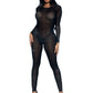 Sheer Rhinestone Catsuit