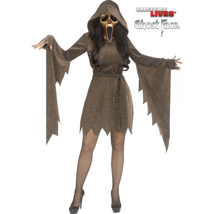 Shimmer Gold Ghost Face - Adult