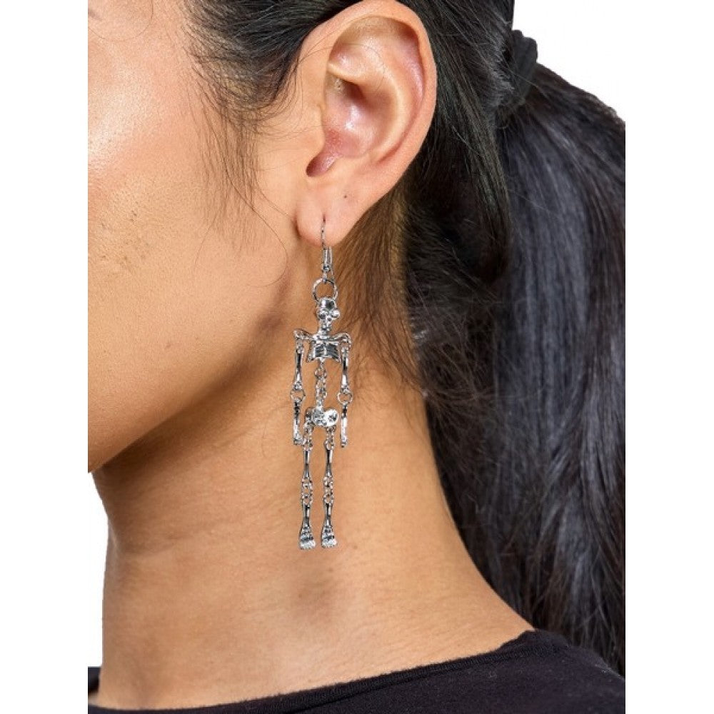 Silver Skeleton Earrings