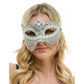 Silver Jeweled Mask w/ Pearls & Chains