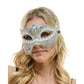 Silver Jeweled Mask w/ Pearls & Chains