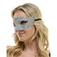 Silver Rhinestone Half Mask w/ Chain