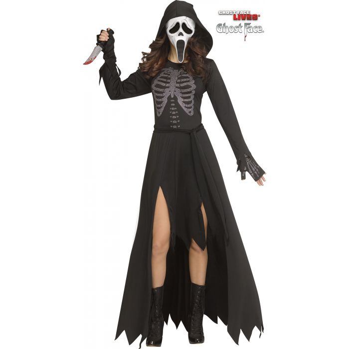 Skele-Stone Rhinestone Ghost Face
