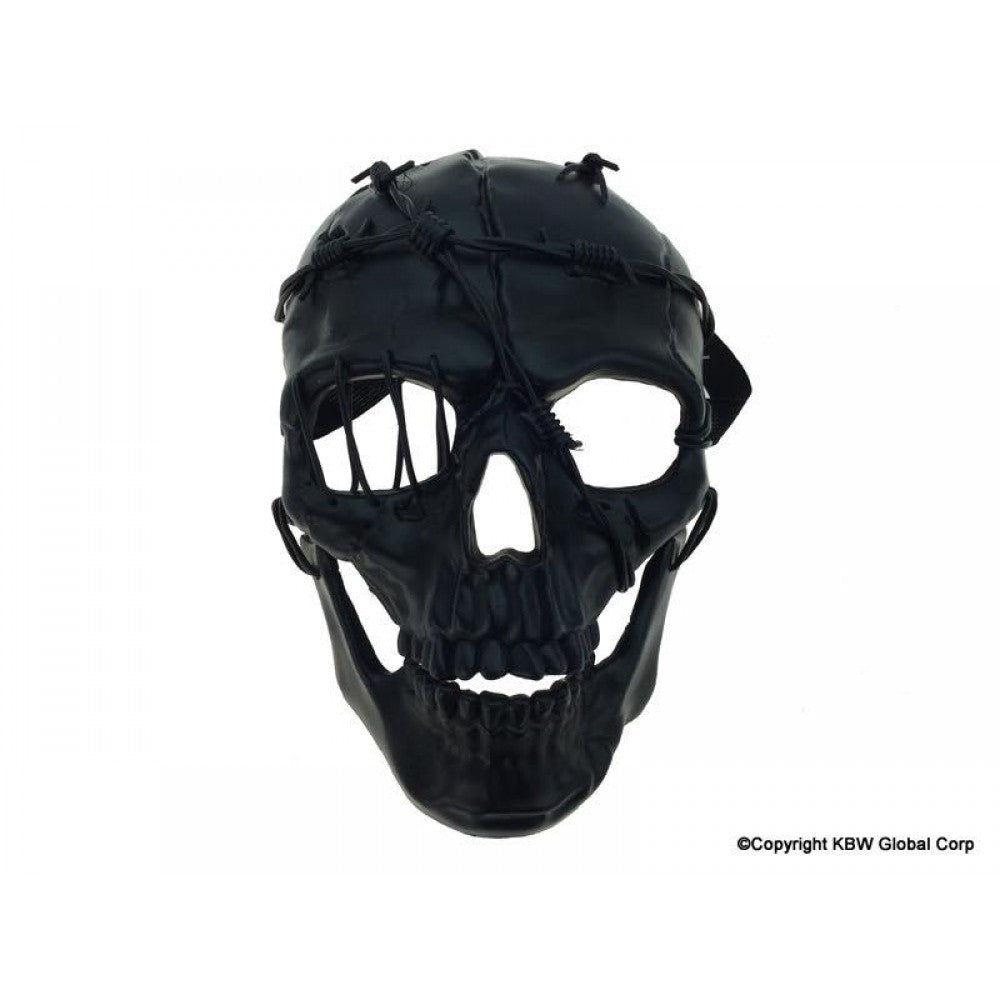 Skeleton Barbwire Black Mask