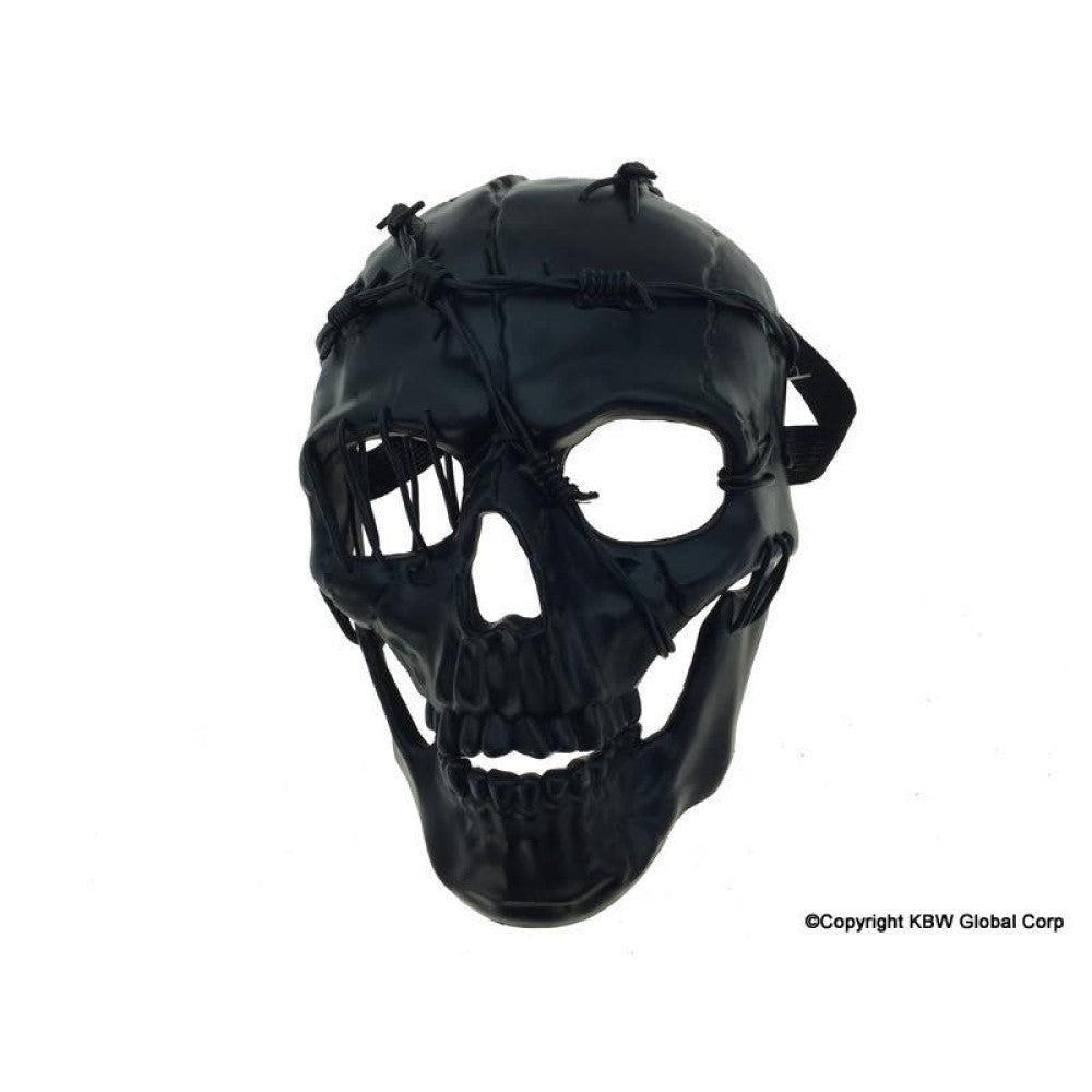 Skeleton Barbwire Black Mask