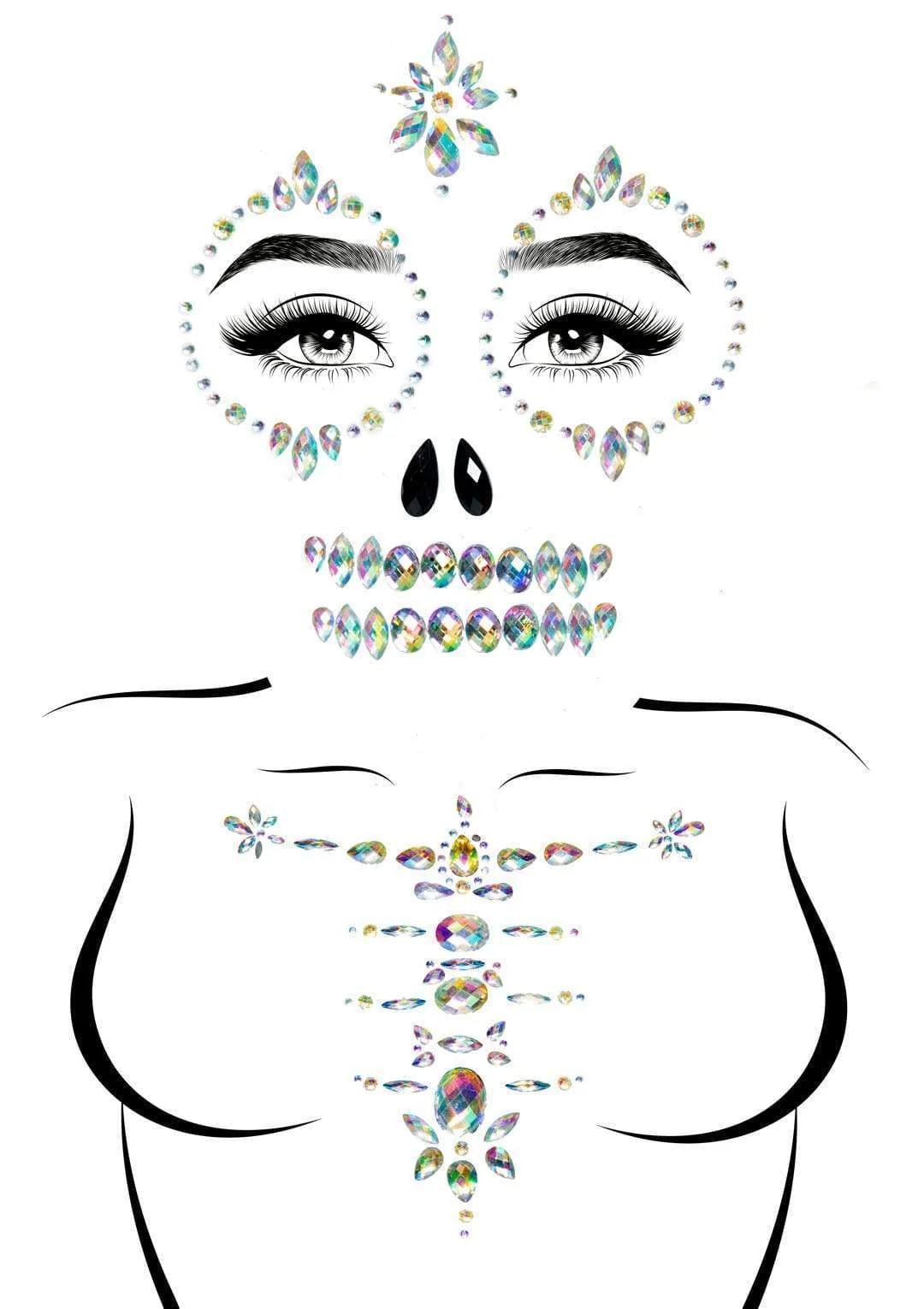 Jewel Sticker: Skeleton