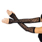 Sheer Spiderweb Arm Warmer O/S BLACK
