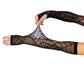 Sheer Spiderweb Arm Warmer O/S BLACK
