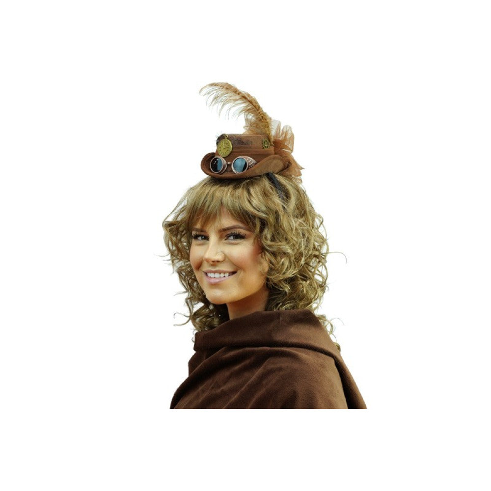 Steampunk Clip-on Hat - Brown