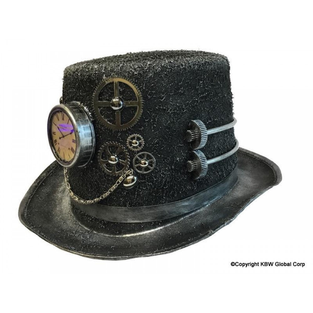 Steampunk Clock Hat - Silver