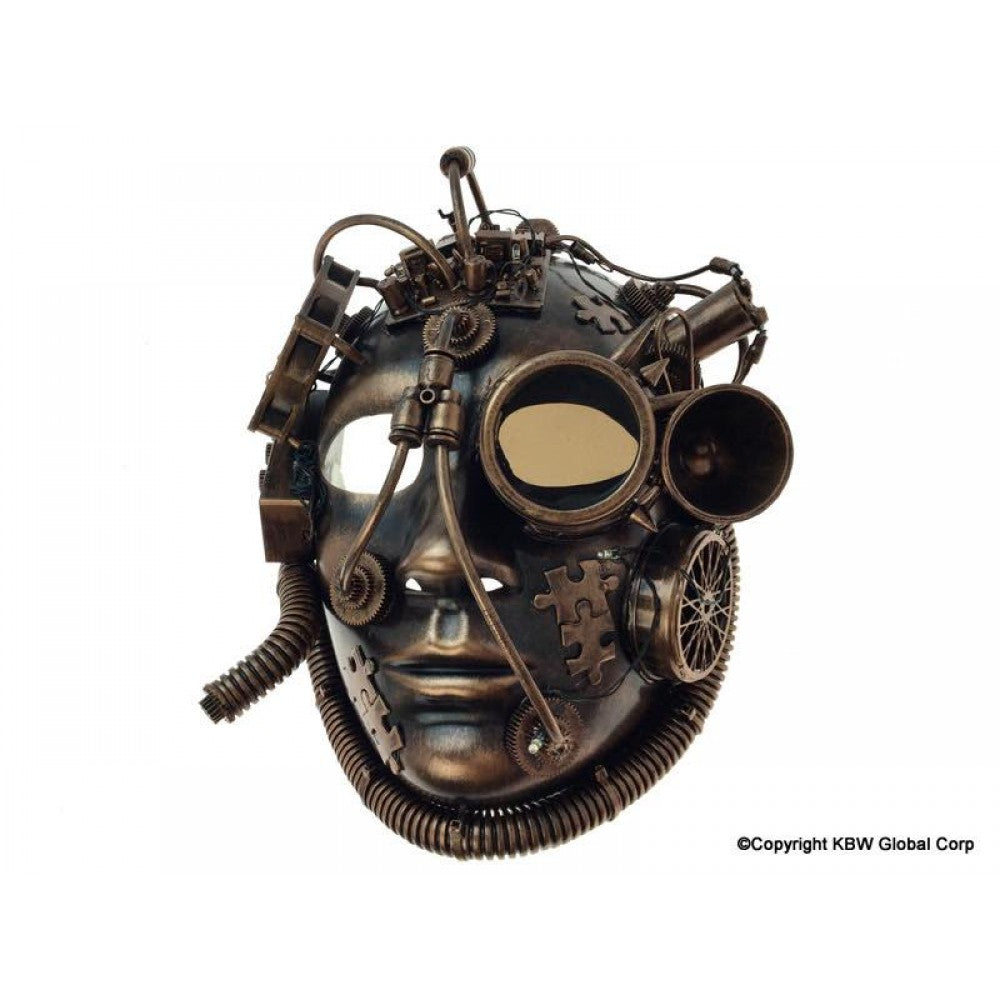Steampunk Full Face Mask w/ Fan - Copper