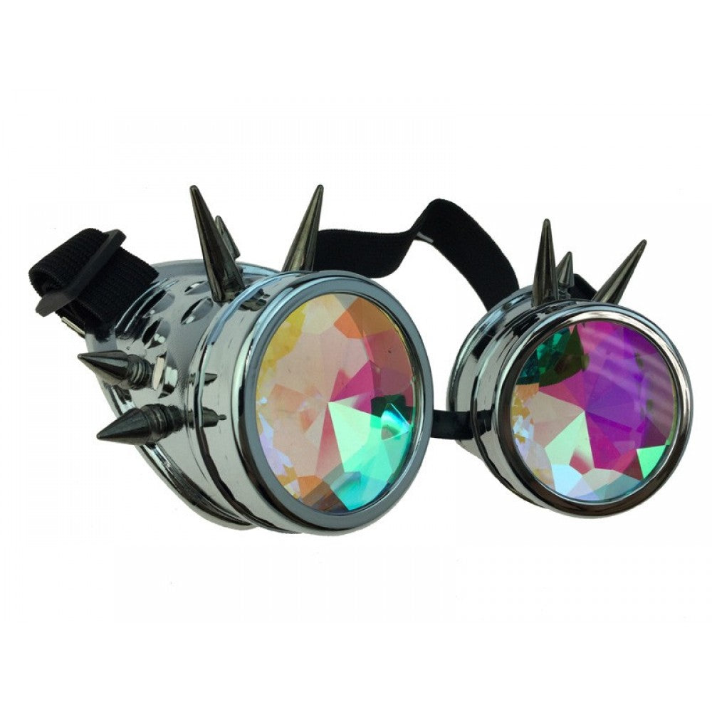 Steampunk Goggle w/ Kaleidoscope Lens - Silver