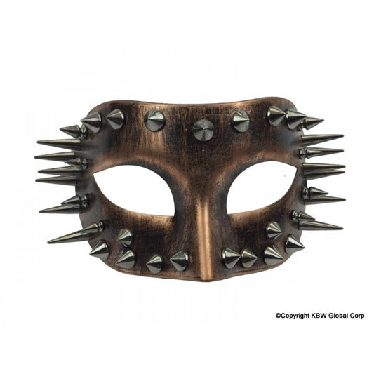 Steampunk Half Face Mask With Spikes