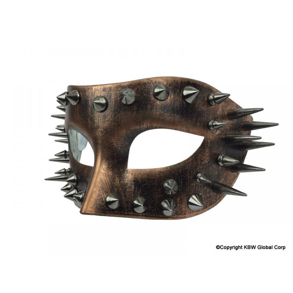 Steampunk Half Face Mask With Spikes