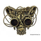 Steampunk Wolf Mask - Gold