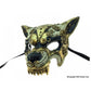 Steampunk Wolf Black And Gold Mask