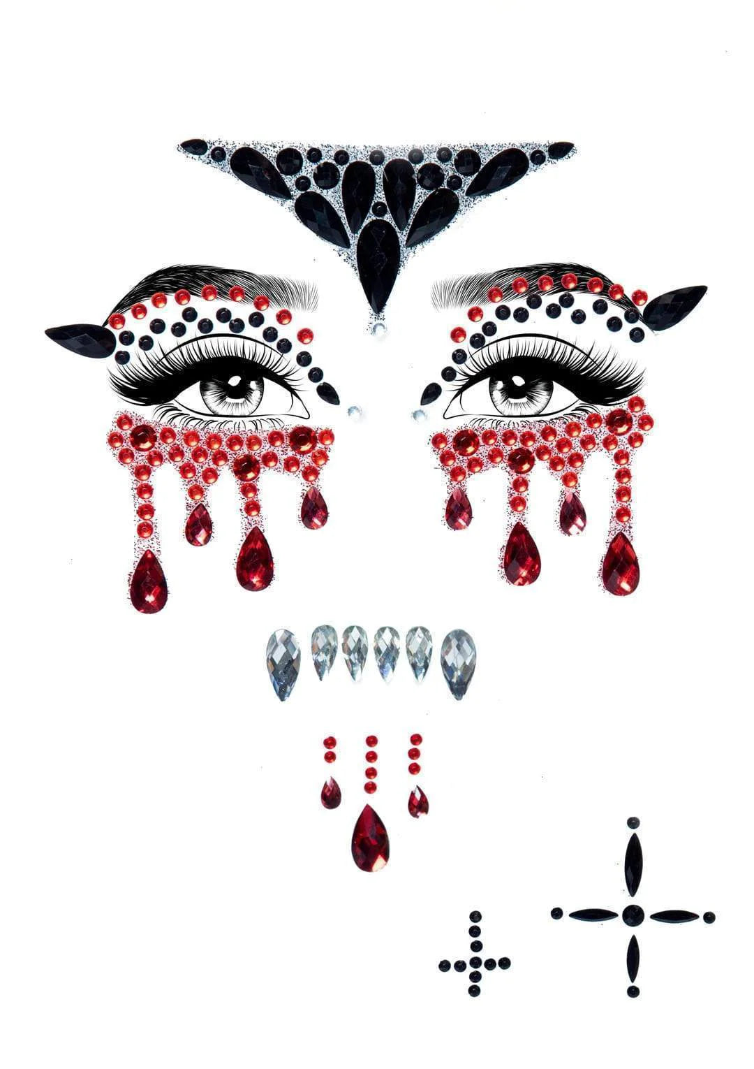 Face Jewels Sticker: Vampire