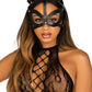 Vegan Leather Studded Cat Mask