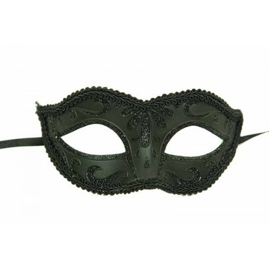 Venetian Half Mask - Black