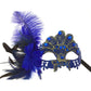 Venetian MG Lace w/ Feathers - Blue